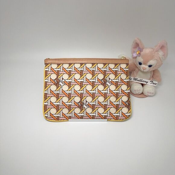 Tory Burch 81124 Floral Reverie Print Canvas Pouch  Clutch Wallet Zip Tassel $98 - Picture 1 of 10